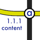 Two lines on a transport map, labelled where they intersect with a Web Content Accessibility Guidelines reference